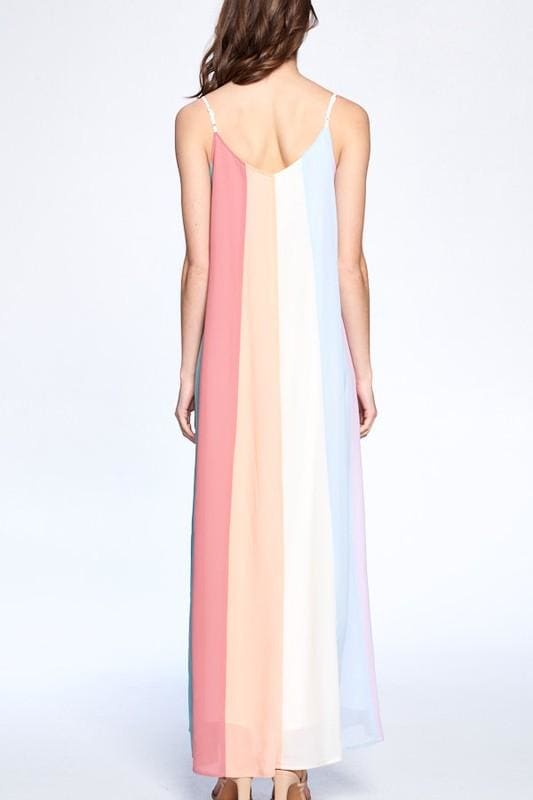 France colorblock maxi dress