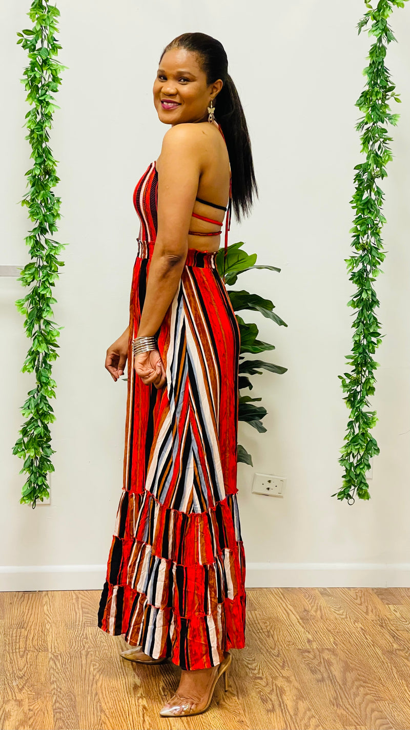 Rosemary open back maxi