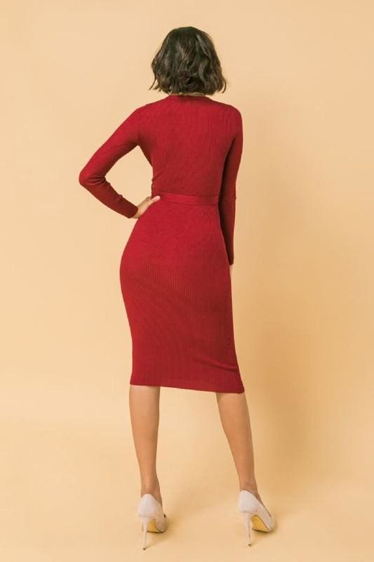 Mekia fitted sweater dress