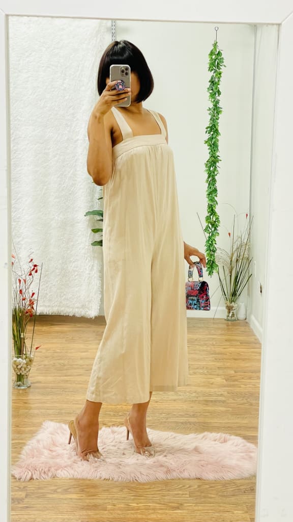 Nandi wide leg jumper - Tan / M/L