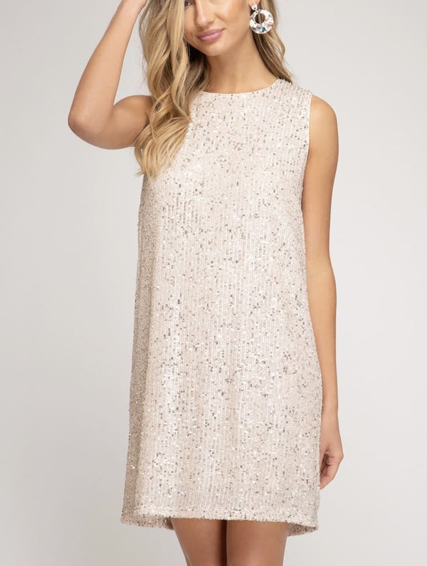 Sequin Shift dress