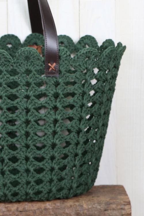 Strap handmake Crochet Bag - Green