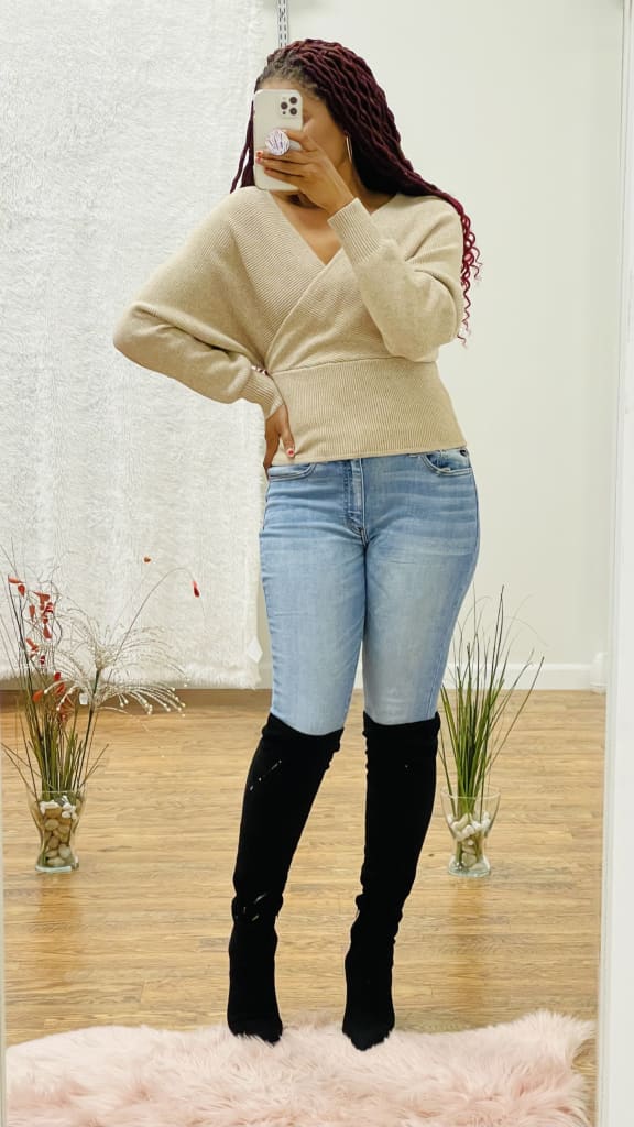 Wendy wrap sweater top